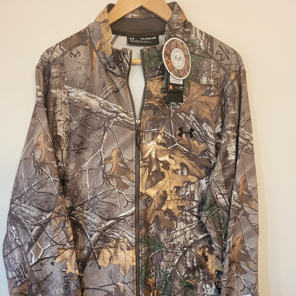 Under Armour Realtree Camo Lightweight Zip Jacket - Brown/Gray/Green NEW W TAGS